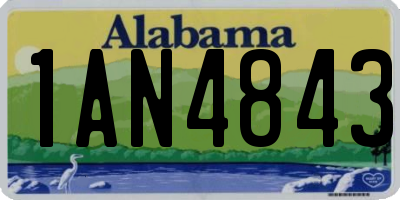 AL license plate 1AN4843
