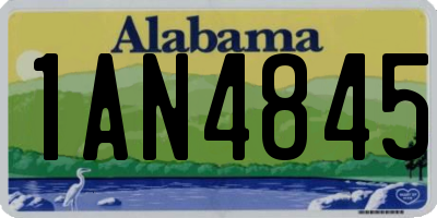 AL license plate 1AN4845