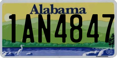 AL license plate 1AN4847