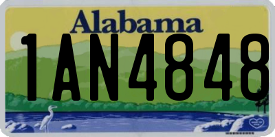 AL license plate 1AN4848
