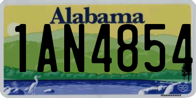 AL license plate 1AN4854