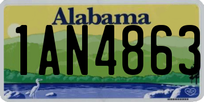 AL license plate 1AN4863