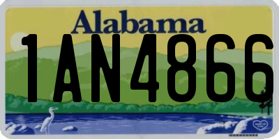 AL license plate 1AN4866