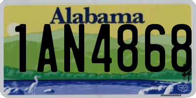 AL license plate 1AN4868