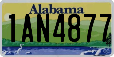 AL license plate 1AN4877