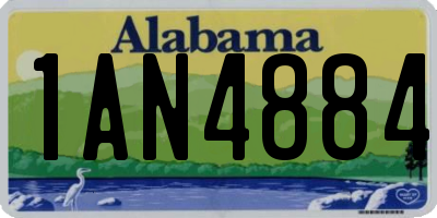 AL license plate 1AN4884