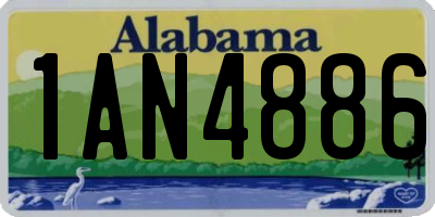 AL license plate 1AN4886