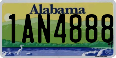 AL license plate 1AN4888