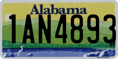 AL license plate 1AN4893