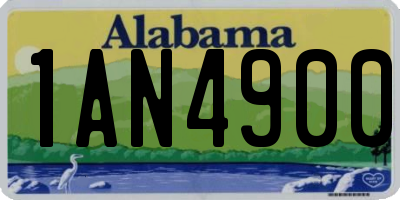 AL license plate 1AN4900