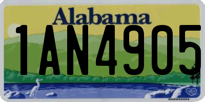 AL license plate 1AN4905