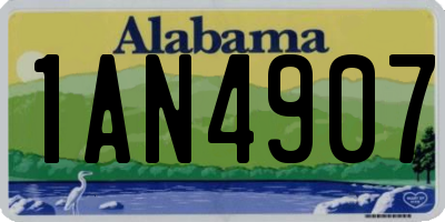 AL license plate 1AN4907