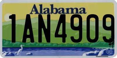 AL license plate 1AN4909