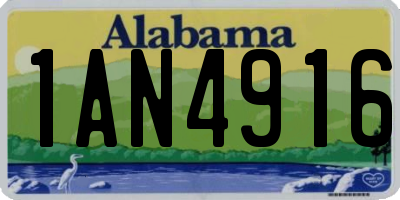 AL license plate 1AN4916