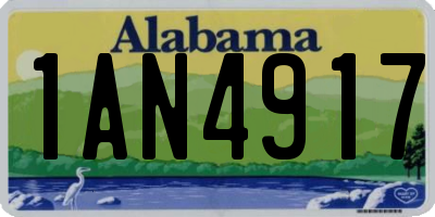 AL license plate 1AN4917