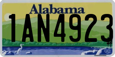 AL license plate 1AN4923