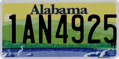 AL license plate 1AN4925