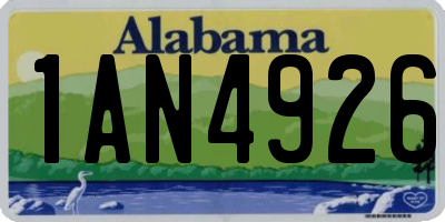 AL license plate 1AN4926