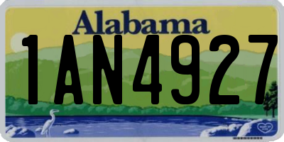 AL license plate 1AN4927