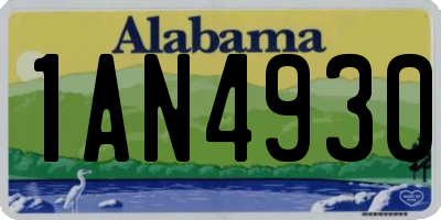 AL license plate 1AN4930