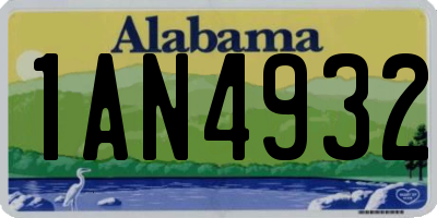 AL license plate 1AN4932