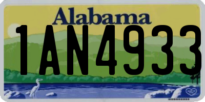 AL license plate 1AN4933