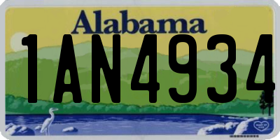 AL license plate 1AN4934