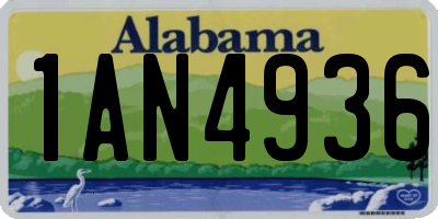 AL license plate 1AN4936
