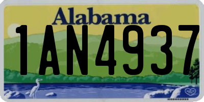 AL license plate 1AN4937