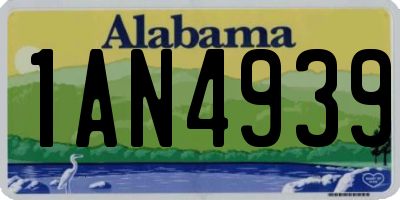 AL license plate 1AN4939