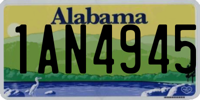 AL license plate 1AN4945