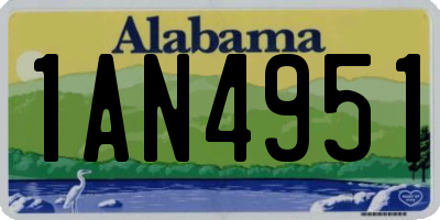 AL license plate 1AN4951