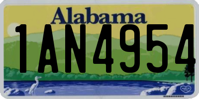 AL license plate 1AN4954