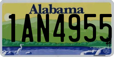 AL license plate 1AN4955
