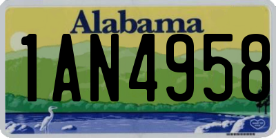 AL license plate 1AN4958