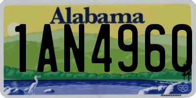 AL license plate 1AN4960
