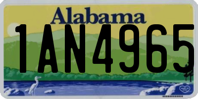 AL license plate 1AN4965