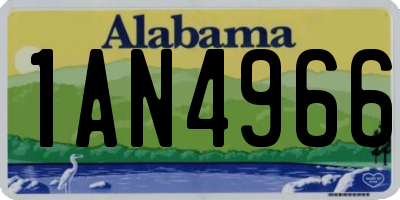 AL license plate 1AN4966