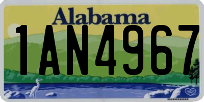 AL license plate 1AN4967