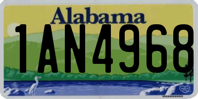 AL license plate 1AN4968