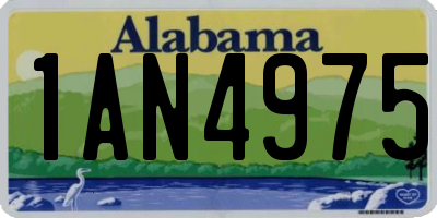 AL license plate 1AN4975