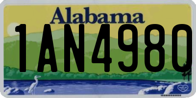 AL license plate 1AN4980
