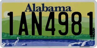 AL license plate 1AN4981