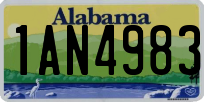 AL license plate 1AN4983