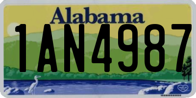 AL license plate 1AN4987
