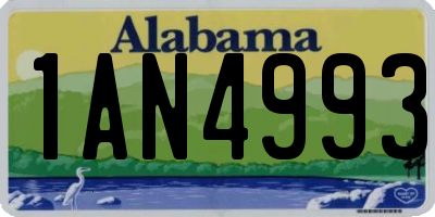 AL license plate 1AN4993