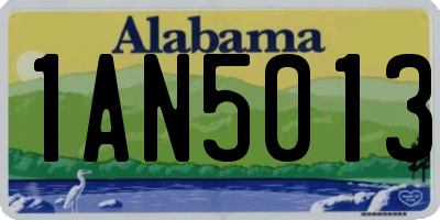 AL license plate 1AN5013