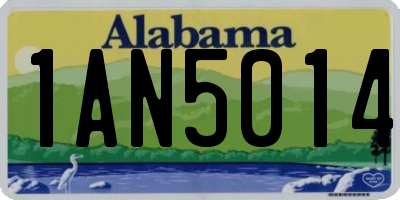 AL license plate 1AN5014