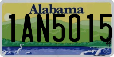 AL license plate 1AN5015