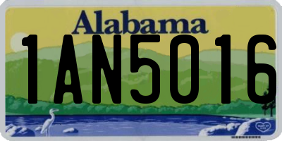 AL license plate 1AN5016
